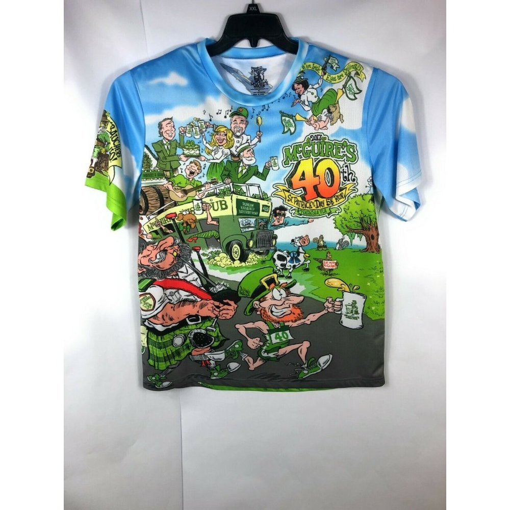 McGuire's Irish Pub Men's XL  Crew Neck  T-Shirt Polyester Characters Shirt A18